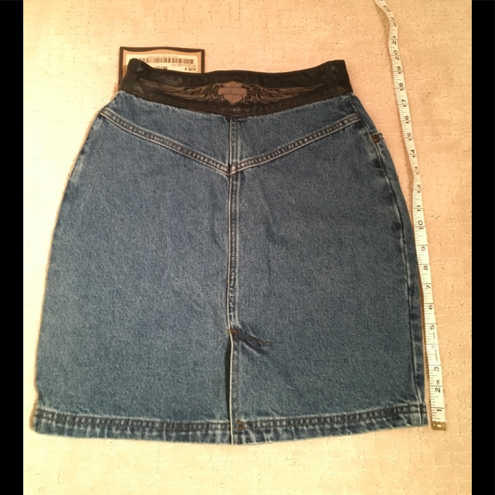HD jean/ leather skirt